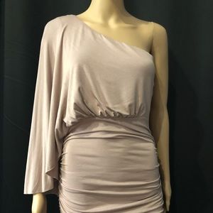 Evening One Shoulder Dress S Pink/Mauve